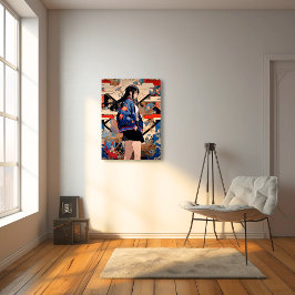 【SHOP限定イラスト】和柄JKポスター|寿司娘 GenerativeAI Fototryck