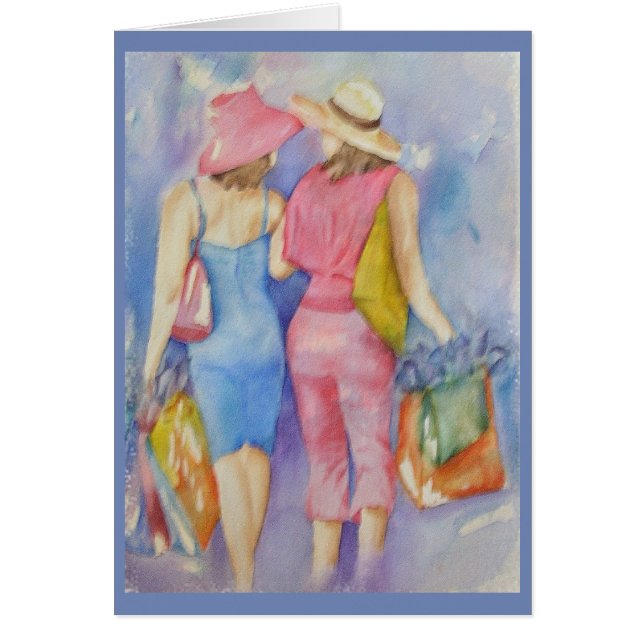 SHOP-A-HOLICS! HÄLSNINGSKORT (Framsidan)