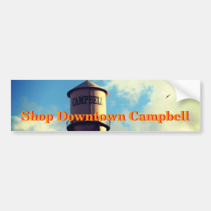 Shop Downtown Campbell Vatten Torn Bumper Sticker Bildekal
