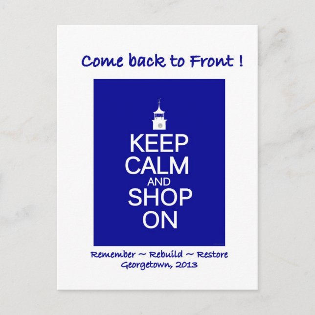 Shop Georgetown SC Commemorative Postcard Vykort (Framsida)