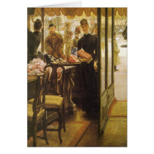 Shop Girl by James Tissot, Victorian Fine Art Hälsningskort