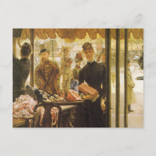 Shop Girl by James Tissot, Victorian Fine Art Vykort