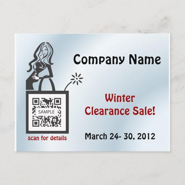 Shop Girl-mall för vykort (Framsida)