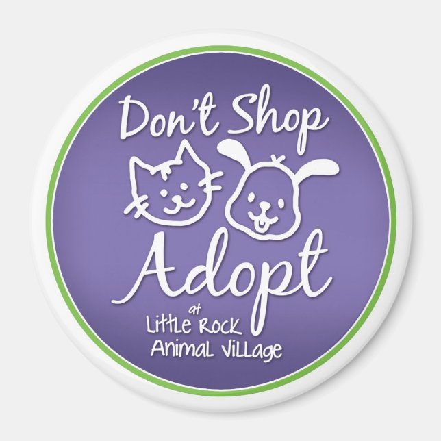 "Shop inte, adoptera" Magnet (Framsidan)