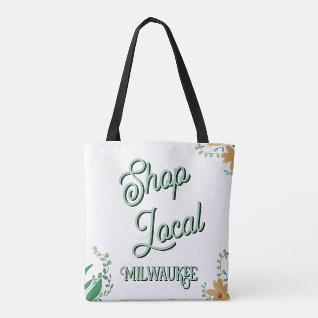 Shop local, city tygkasse (Baksida)
