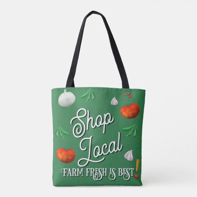 Shop local farm fresh is best! tygkasse (Baksida)