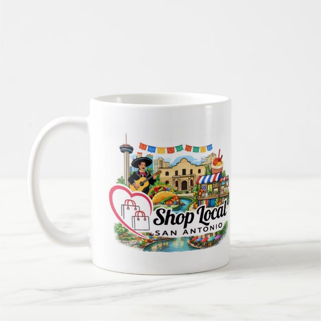 Shop Local San Antonio Mug Kaffemugg (Vänster)