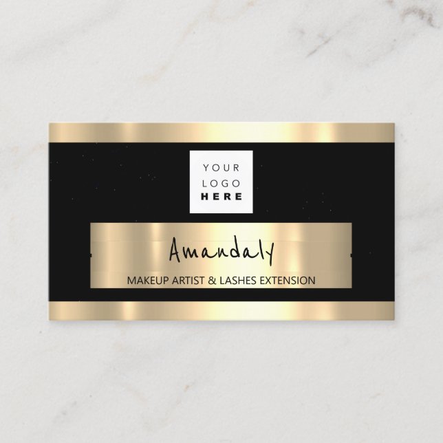 Shop QR CODE Logotyp Black Visitkort (Framsida)