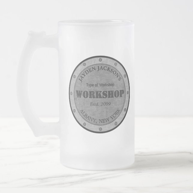 Shop Workshop Shed Man Cave Frostat Ölglas (Vänster)