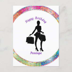 ShopaholGlam Birthday Vykort
