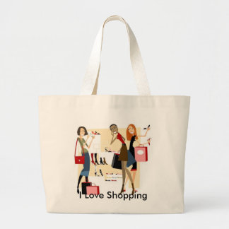 Shopaholic shopping bag jumbo tygkasse