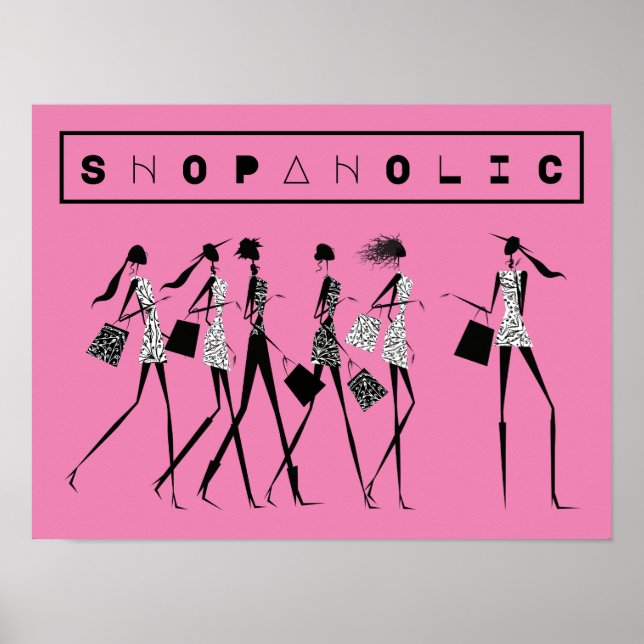 Shopaholic Trendiga Tjejer Affisch (Framsidan)