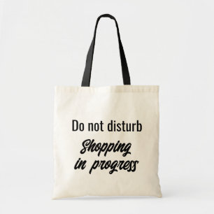 Shopaholjoke Funny Say Typography Tygkasse
