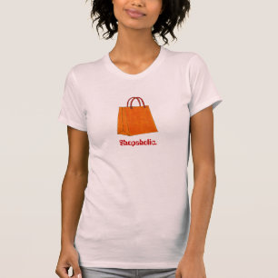 ShopaholOrange Shopping bag Fashionista Tee