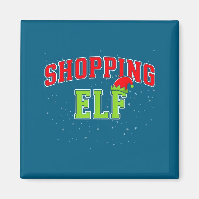 Shopng Elf Christmas Family Matching Group Xmas Sh Magnet (Framsidan)