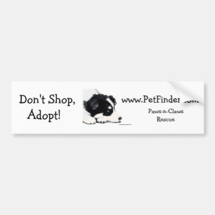 Shoppa inte, adoptera! , www.PetFinder.com Bildekal