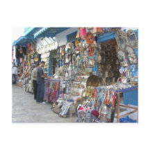 shoppa på en bazaar i Tunisien