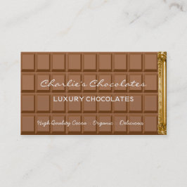 Shoppar lyxiga choklader för chokladpub visitkort