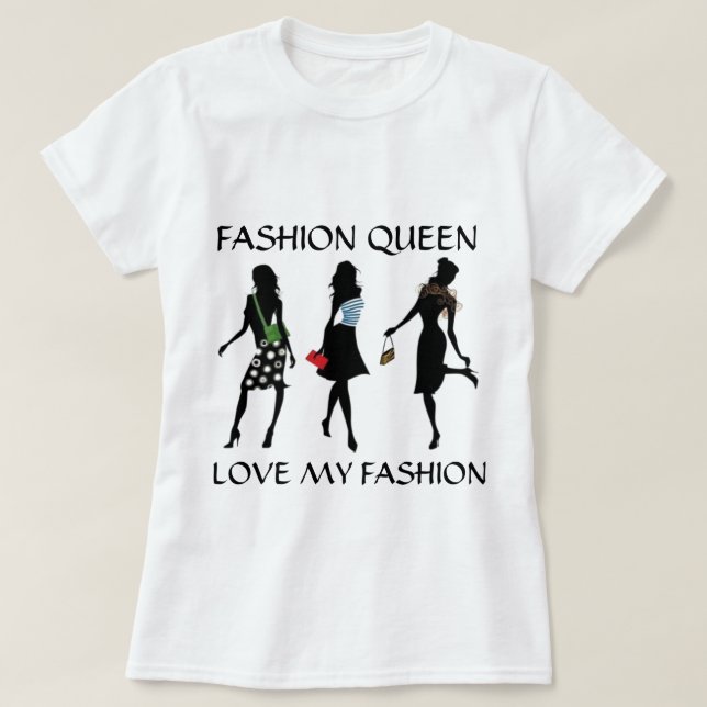 SHOPPAR QUEEN-SAMLING Dam T Shirt (Design framsida)