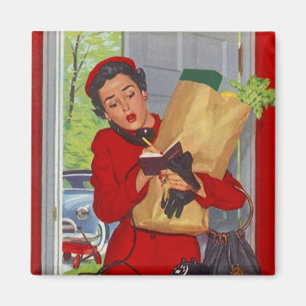 Shoppare för livsmedel för RETRO stil för magne Magnet