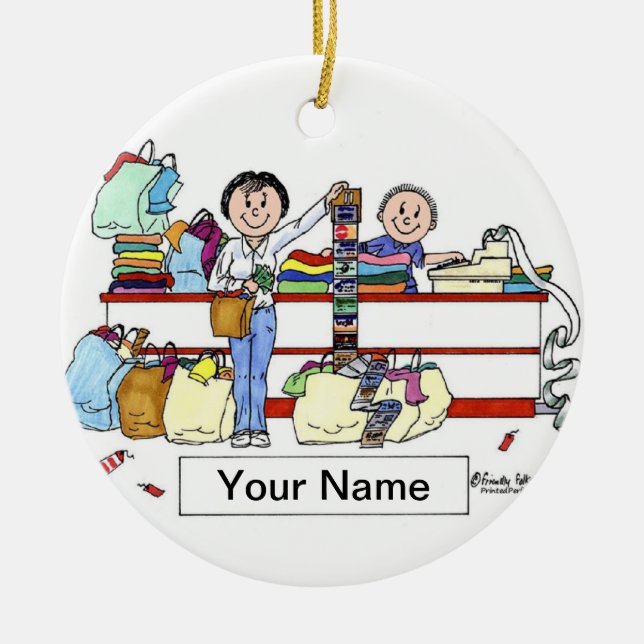 Shoppare - Honung Julgransprydnad Keramik (Framsidan)