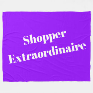 SHOPPER EXTRAORDINAIRE Bright Lila - bakgrund Fleecefilt