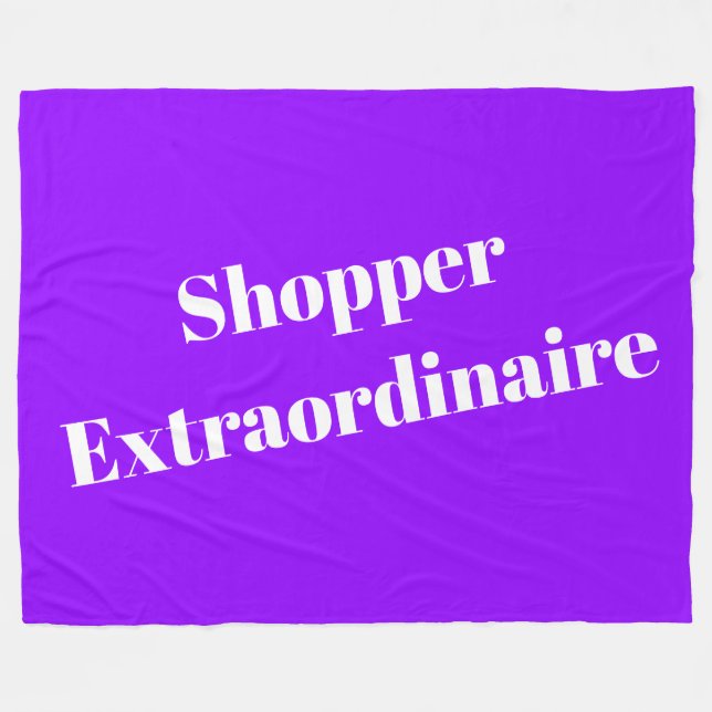 SHOPPER EXTRAORDINAIRE Bright Lila - bakgrund Fleecefilt (Framsidan (Horisontell))