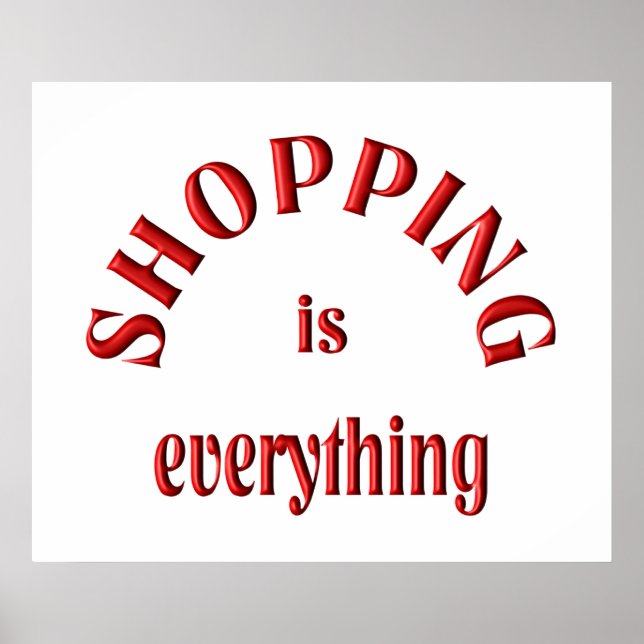 Shopping är allt poster (Framsidan)
