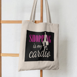 Shopping är min Cardio-grafik-utskrift (v2) Tygkasse