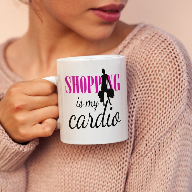 Shopping är min Cardio-grafik (v1) Kaffemugg (Skapare uppladdad)