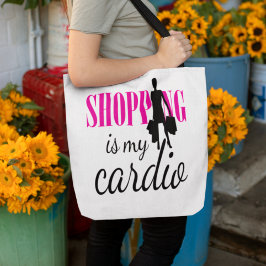 Shopping är min Cardio-grafik (v1) Tygkasse