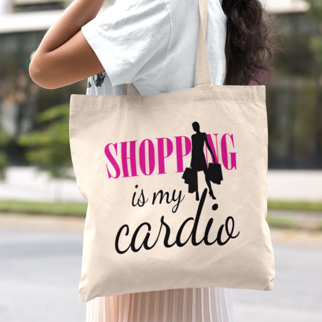 Shopping är min Cardio-grafik (v1) Tygkasse (Skapare uppladdad)