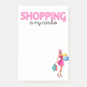 Shopping är min Cardio Post-it Block