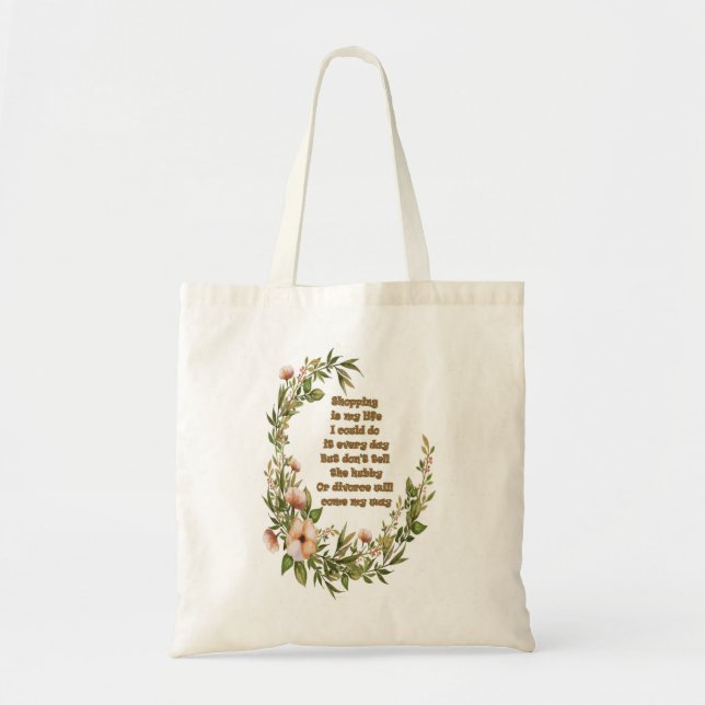 Shopping är min livtoto tygkasse (Framsidan)