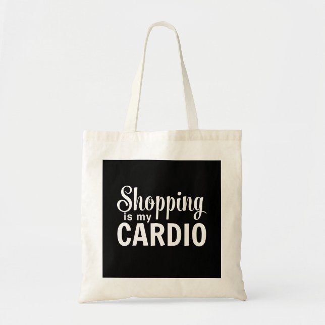 Shopping är mitt Cardio Tygkasse (Framsidan)