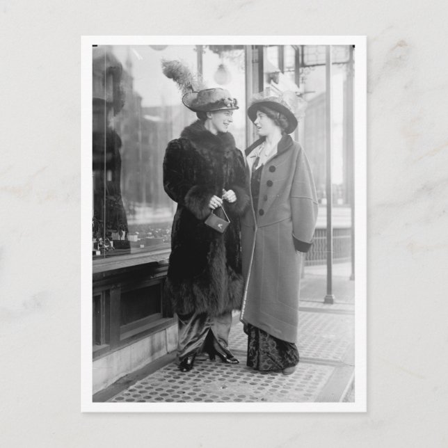 Shopping av Mor och dotter Vykort (Framsida)