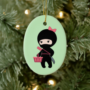 Shopping av Ninja Girl på Grönt Julgransprydnad Keramik