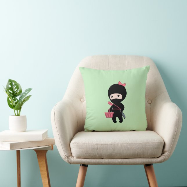 Shopping av Ninja Girl på Grönt Kudde (Stol)