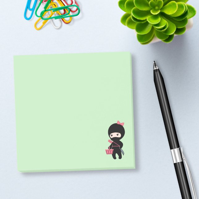 Shopping av Ninja Girl på Grönt Post-it Block (Skapare uppladdad)