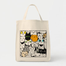 Shopping bag med katter