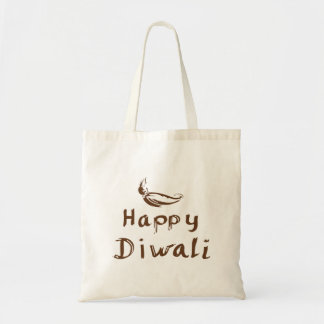 Shopping bag med textlycklig Diwali Tygkasse
