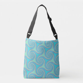 Shopping bag "Swirl" Aqua Retro Style Axelväska