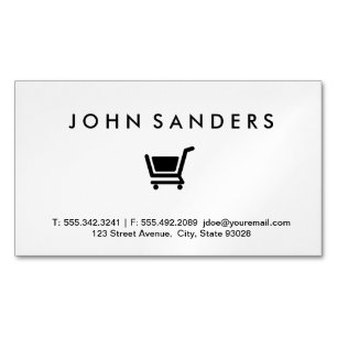 Shopping Cart/e-handel Magnetiska Visitkort