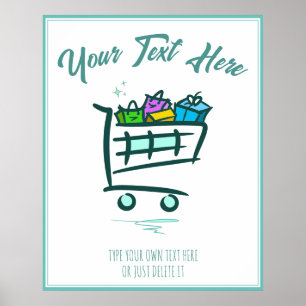 Shopping Cart. Säljfrämjande åtgärder/vinterförsäl Poster