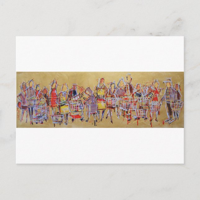 Shopping Cart Tango lagrar, köksretro Vykort (Framsida)