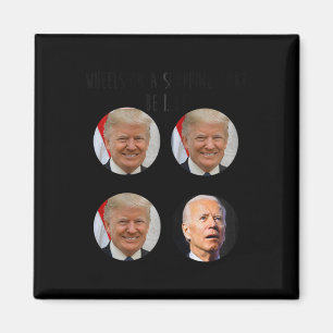 Shopping Cart Trump Biden Valeminnesomröstning Magnet