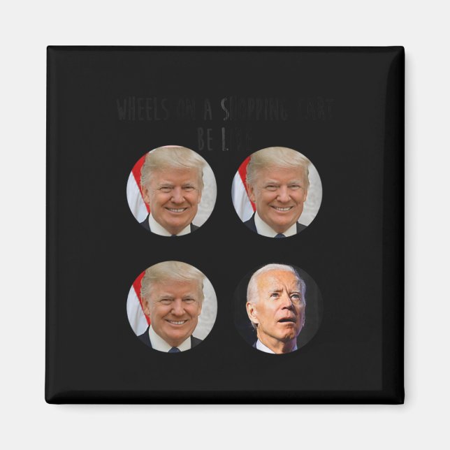 Shopping Cart Trump Biden Valeminnesomröstning Magnet (Framsidan)