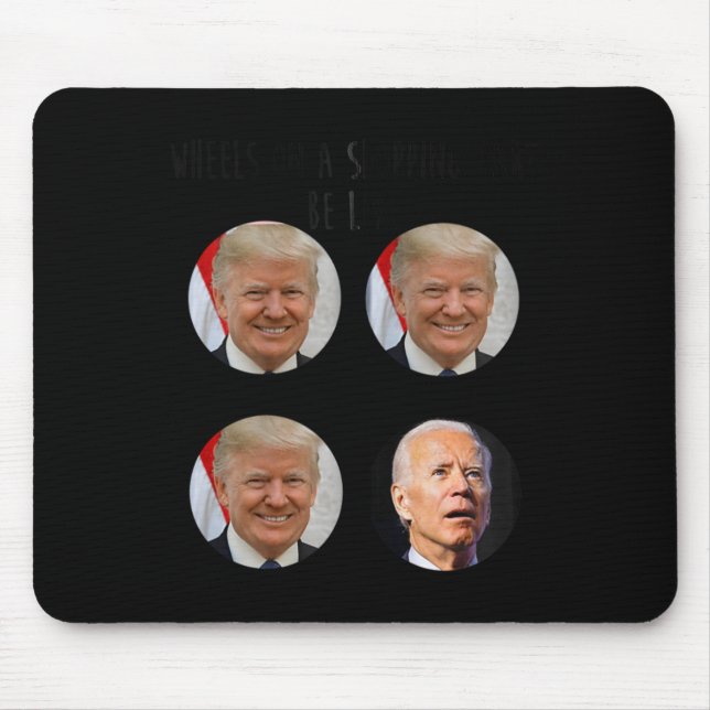 Shopping Cart Trump Biden Valeminnesomröstning Musmatta (Framsidan)