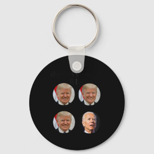 Shopping Cart Trump Biden Valeminnesomröstning Nyckelring