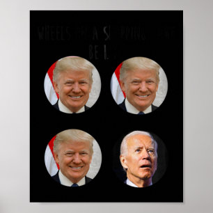 Shopping Cart Trump Biden Valeminnesomröstning Poster